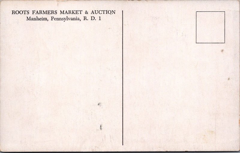 Postcard Roots Farmers Market & Auction Manheim PA