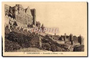 Old Postcard Set Carcassonne At I & # 39Ouest