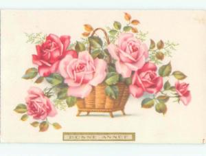 Very Old Foreign Postcard BEAUTIFUL FLOWERS SCENE AA4291