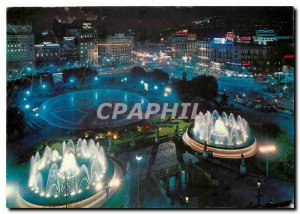 Postcard Modern Barcelona Plaza Cataluna