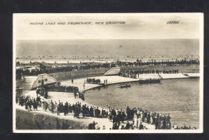 RPPC NEW BRIGHTON UK ENGLAND MARINE LAKE PROMENADE REAL PHOTO POSTCARD