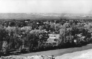 Greybull Wyoming Birdseye View Of City Real Photo Antique Postcard K107029