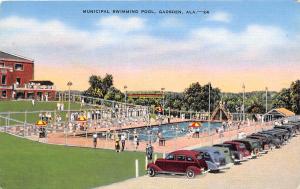 Municipal Swimming Pool Gadsen Alabama postcard