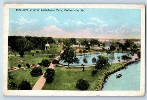 c1922 Jacksonville Florida FL Vintage Postcard Bird's Eye View Confederate Park