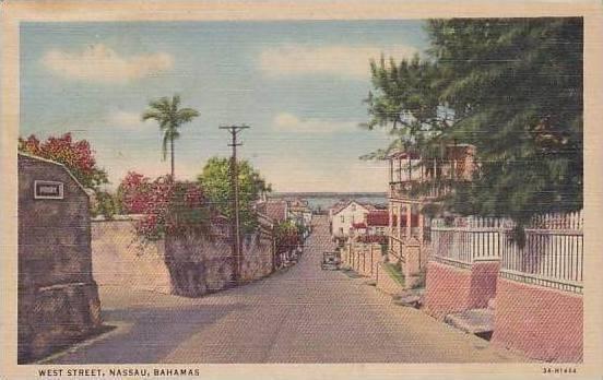 Bahamas Nassau West Street Curteich