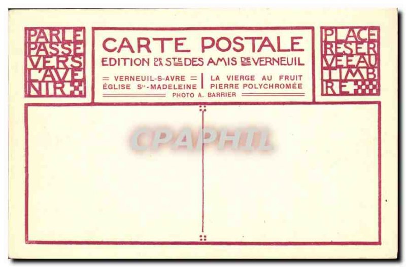 Postcard Old Verneuil sur Avre Church Ste Madeleine