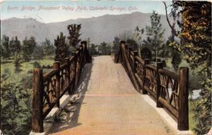 COLORADO SPRINGS CO RUSTIC BRIDGE~MONUMENT VALLEY PARK POSTCARD 1910