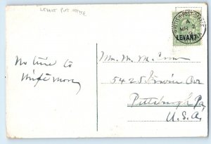 İzmir Aegean Turkey Postcard Mount Pagus Smyrna Levant Post Office c1910