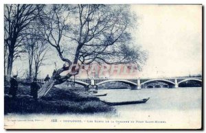 Old Postcard Toulouse The Banks Of The Garonne and the Pont Saint Michel