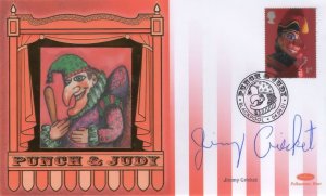 Jimmy Cricket Irish Comedian Rare Hand Signed Punch & Judy FDC