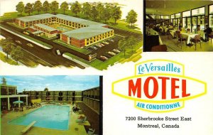 MONTREAL, PQ Canada    VERSAILLES MOTEL~RESTAURANT  Pool  ROADSIDE   Postcard