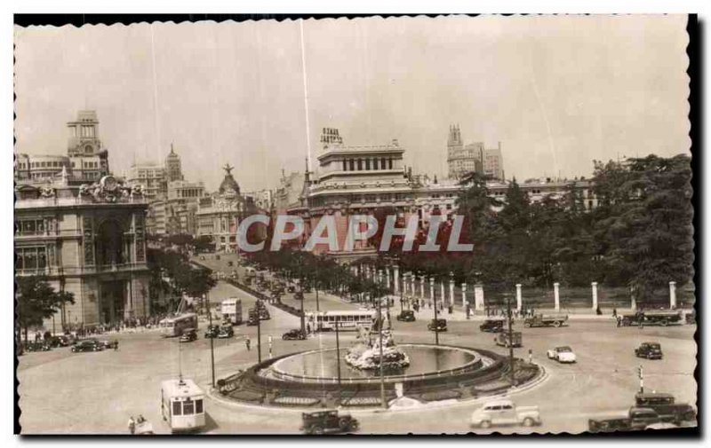 Old Postcard Cibelesy Madrid Calle de AlcaÃ