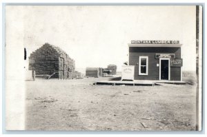 1911 Montana Lumber Co. Lincoln Paints Shawmut Montana MT RPPC Photo Postcard