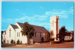 c1950's The Methodist Church Building Tower Cross Prescott Arizona AZ Postcard