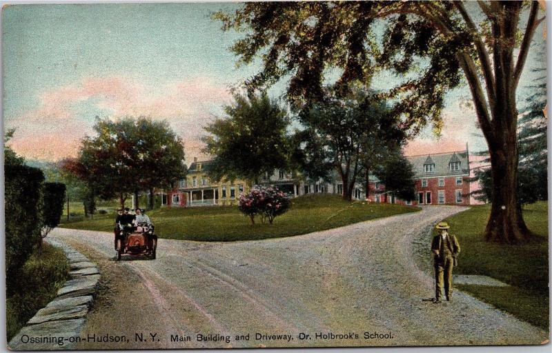 Ossining-On-Hudson NY Dr. Holbrook's School Main Building, c1917 Postcard M10