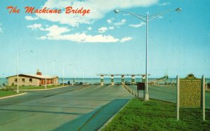 Vintage Postcard 1959 The Mackinac Straits Bridge Joining Michigan's Peninsulas