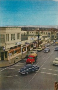 Postcard California Crescent City Street Scene autos Business District 23-13157