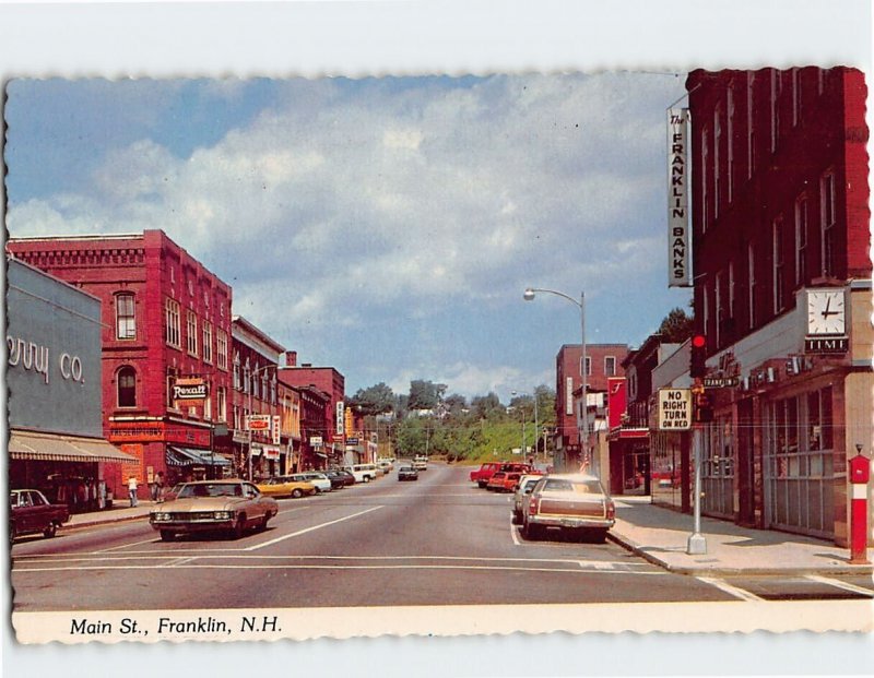 Postcard Main Street, Franklin, New Hampshire