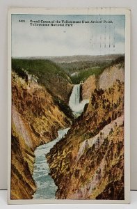 Yellowstone National Park Grand Canyon From Artists Point 1920's Postcard B1