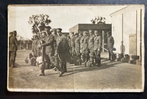 Mint Australia Postcard RPPC WWI Australian Soldier Troops Revision