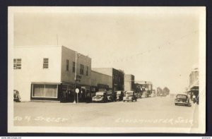 RP 50th Street Lloydminster SASK (Saskatchewan) street view cars, truck, stores