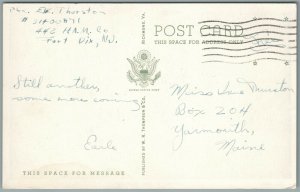 FORT DIX NJ INTERIOR OF POST EXCHANGE VINTAGE POSTCARD