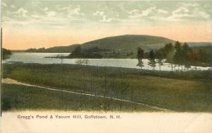 c1906 Postcard; Gregg's Pond & Yacum Hill, Goffstown NH Hillsborough County