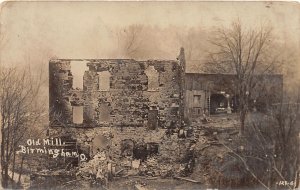 H76/ Birmingham Ohio RPPC Postcard c1910 Old Mill Fire Disaster 36