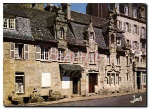 Postcard Modern Colors of Brittany Roscoff old houses