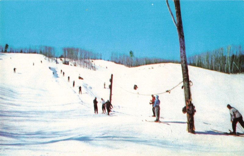 1950's Mount Telmark Ski Area Cable Wisconsin Postcard 2R5-417 