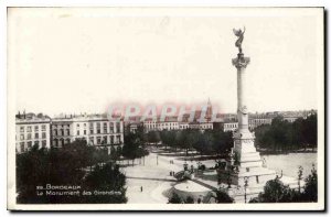 Postcard Ancient Monument Girondins Bordeaux