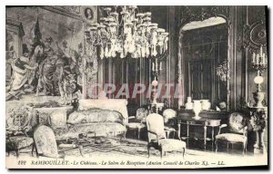 Old Postcard Rambouillet Chateau The Old Reception furniture Charles X Board