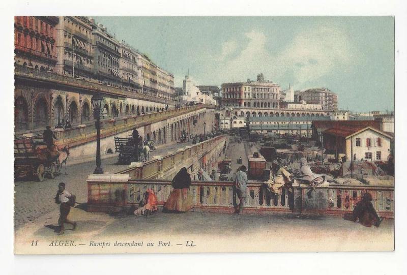 Algiers Algeria Rampes Descendant au Port Vtg Lucien LL