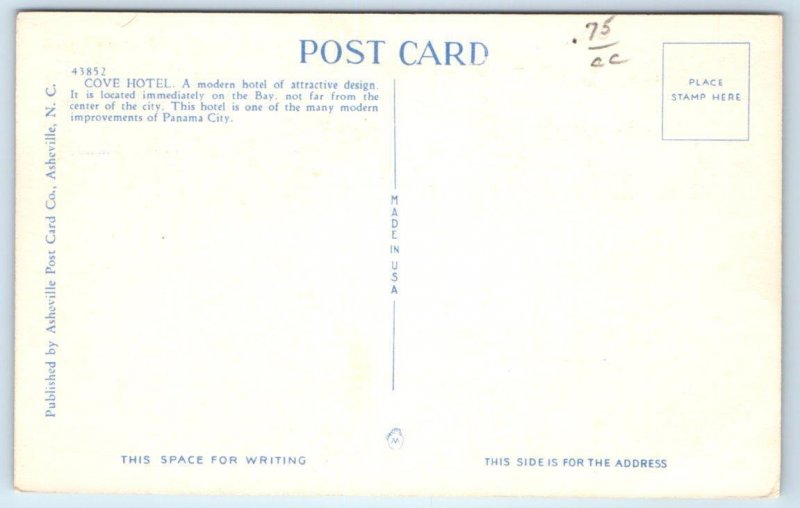 2 Postcards PANAMA CITY, Florida FL ~ Roadside HOTEL DIXIE SHERMAN & COVE HOTEL