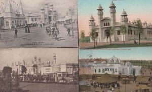 Senagalese Indian Pavillion Palace 4x Antique Franco London Exhibition Postcard