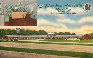 TN, Columbia, Tennessee, Julian Mays, Motor Hotel, Tichnor No. 82130