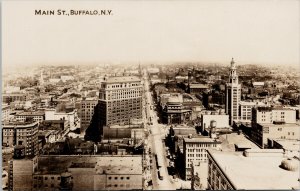 Main Street Buffalo New York NY Unused Process Photo RPPC Postcard H2