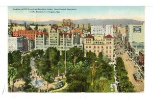 CA - Los Angeles. Looking Up Hill Street from Pershing Square ca 1920