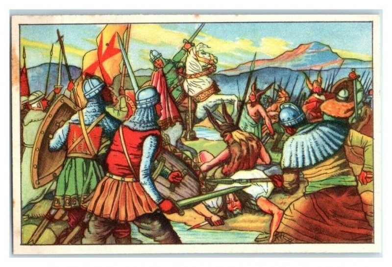 Battle of the Huns, Ekkehard, Echte Wagner German Trade Card *VT31Q