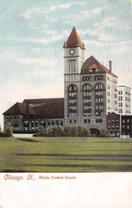 Illinois Central Depot Chicago, IL., USA Chicago Train 1907 