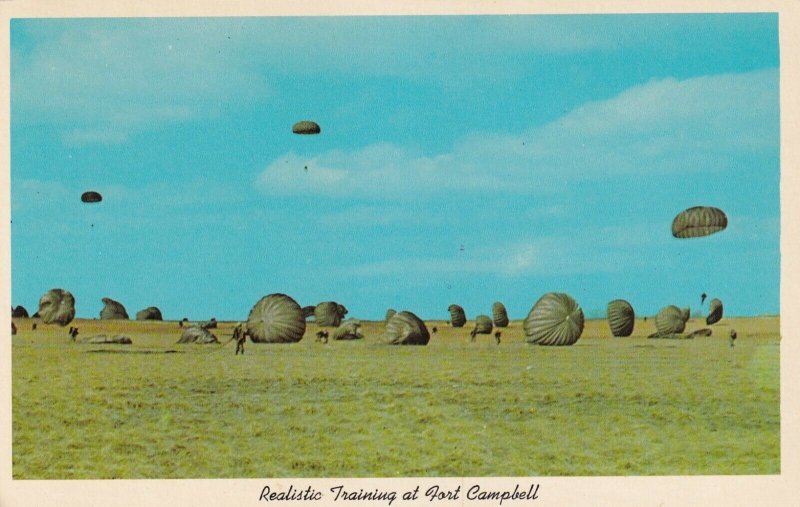 FORT CAMPBELL, Kentucky, 1940-60s; Realistic Training, Parachutes