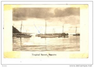 RP, Boats, Tropical Sunset, Panama, PU-1941