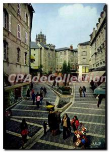 Postcard Old Rodez Capital of Rouergue Rue Marie Saint Etienne and crossroads