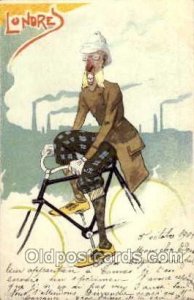 Londres Cycling Londres 1901 very minimal corner wear, writing on front, post...