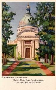 Maryland Annapolis U S Naval Academy Chapel Painting By Ruth Perkins Safford