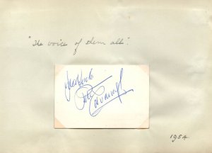 Peter Cavanagh Impressionist Winston Churchill Signed Autograph