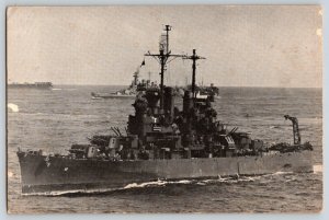 Postcard US Navy Ship - USS Sante Fe (CL 60)