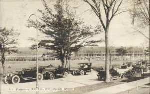 Plattsburgh Plattsburg NY ROTC 1917 Old Cars c1915 Real Photo Postcard