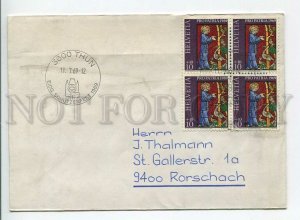 445172 Switzerland 1969 Thun Fair Red Cross Pro Patria block 4 stamps