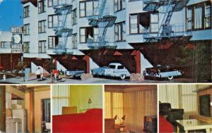 SAN FRANCISCO CA~AMIGO MOTEL & APARTMENTS-UNION & GOUGH ST POSTCARD 1950s